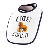 Bavoir Bébé Le poney c'est la vie