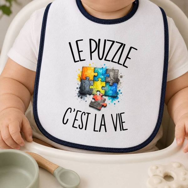 Bavoir Bébé Le puzzle c'est la vie