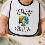 Bavoir Bébé Le puzzle c'est la vie