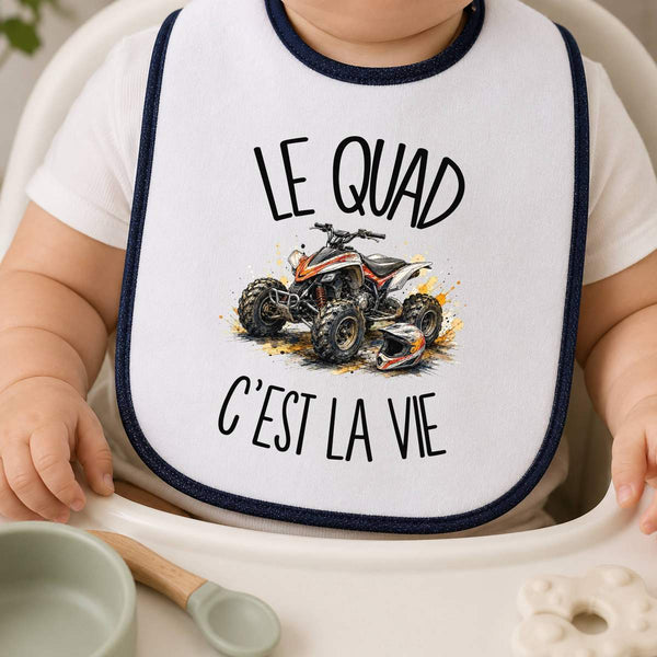 Bavoir Bébé Le quad c'est la vie