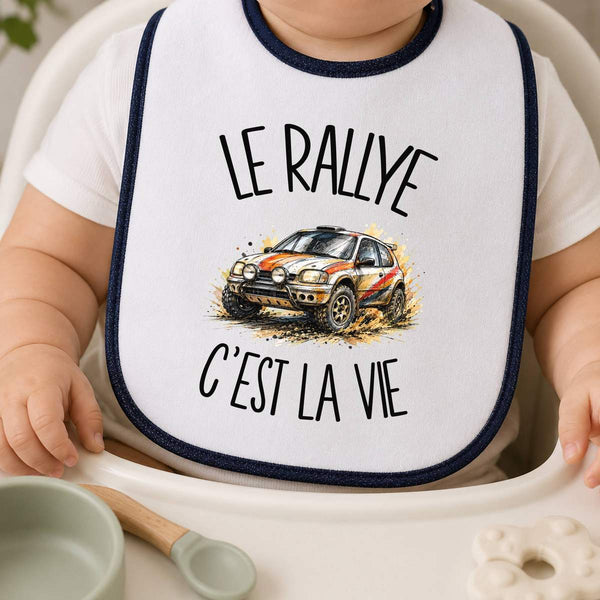 Bavoir Bébé Le rallye c'est la vie