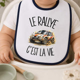 Bavoir Bébé Le rallye c'est la vie
