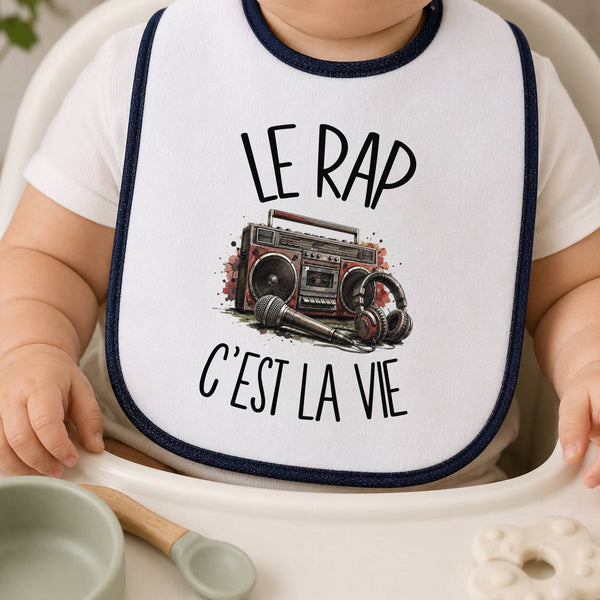 Bavoir Bébé Le rap c'est la vie