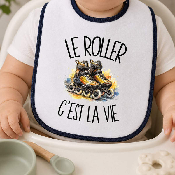 Bavoir Bébé Le roller c'est la vie