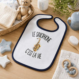 Bavoir Bébé Le saxophone c'est la vie