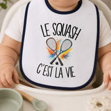 Bavoir Bébé Le squash c'est la vie