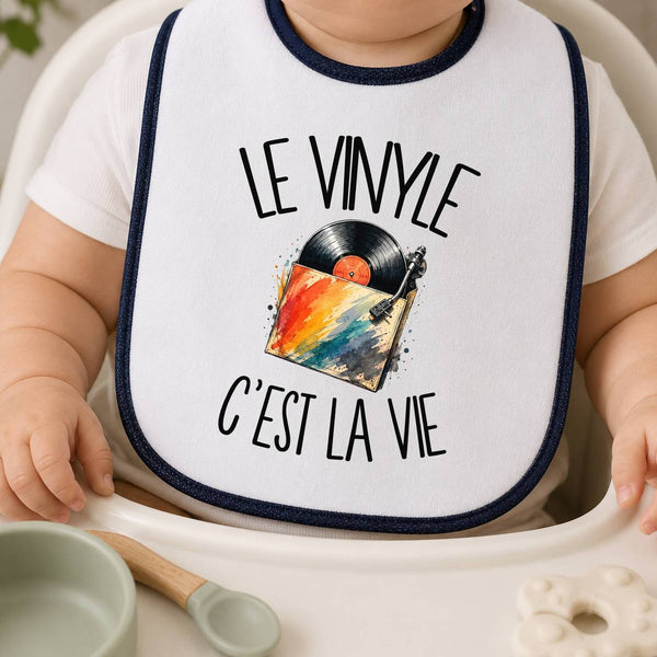 Bavoir Bébé Le vinyle c'est la vie