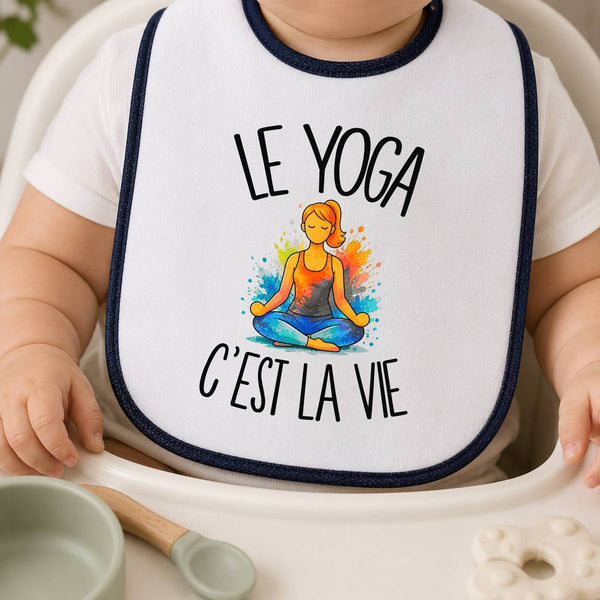 Bavoir Bébé Le yoga c'est la vie