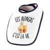 Bavoir Bébé Les alpagas c'est la vie