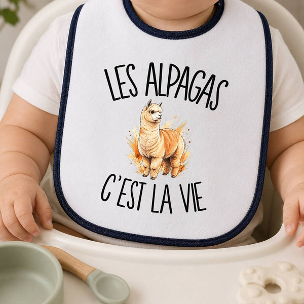 Bavoir Bébé Les alpagas c'est la vie