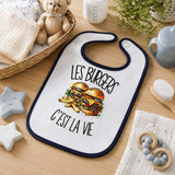 Bavoir Bébé Les burgers c'est la vie