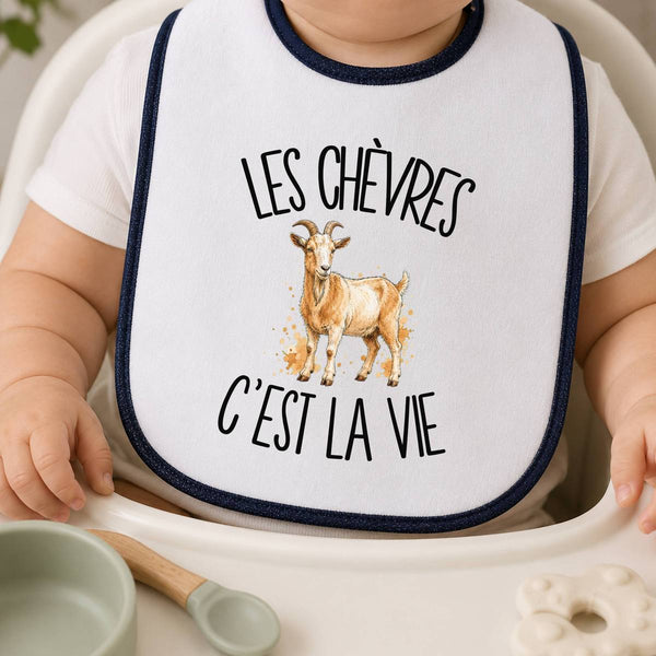 Bavoir Bébé Les chèvres c'est la vie