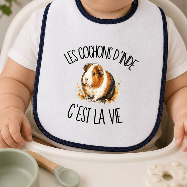 Bavoir Bébé Les cochons d'Inde c'est la vie