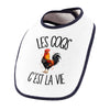 Bavoir Bébé Les coqs c'est la vie