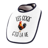 Bavoir Bébé Les coqs c'est la vie