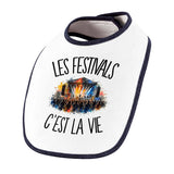 Bavoir Bébé Les festivals c'est la vie
