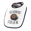 Bavoir Bébé Les fléchettes c'est la vie