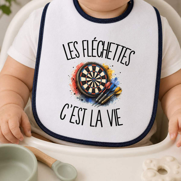 Bavoir Bébé Les fléchettes c'est la vie