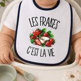 Bavoir Bébé Les fraises c'est la vie