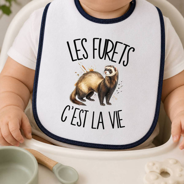 Bavoir Bébé Les furets c'est la vie