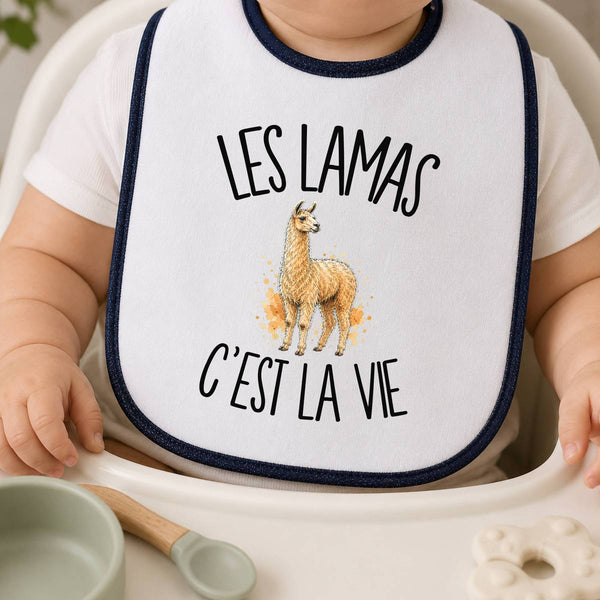 Bavoir Bébé Les lamas c'est la vie