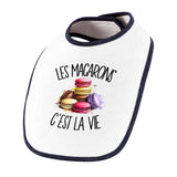 Bavoir Bébé Les macarons c'est la vie