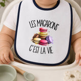 Bavoir Bébé Les macarons c'est la vie
