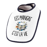 Bavoir Bébé Les mangas c'est la vie