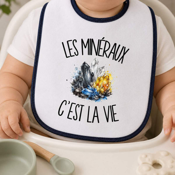 Bavoir Bébé Les minéraux c'est la vie