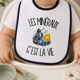 Bavoir Bébé Les minéraux c'est la vie