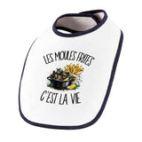 Bavoir Bébé Les moules frites c'est la vie