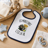 Bavoir Bébé Les moules frites c'est la vie