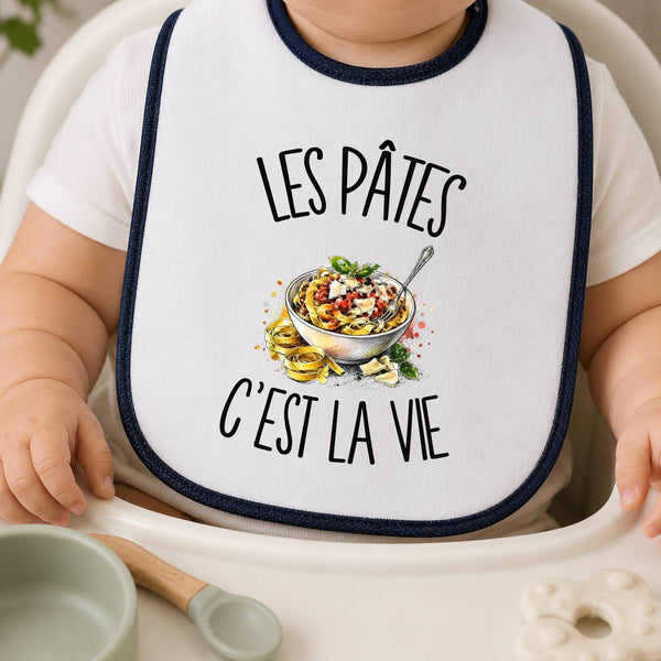Bavoir Bébé Les pâtes c'est la vie