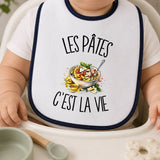 Bavoir Bébé Les pâtes c'est la vie