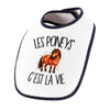 Bavoir Bébé Les poneys c'est la vie