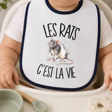 Bavoir Bébé Les rats c'est la vie