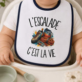 Bavoir Bébé L'escalade c'est la vie