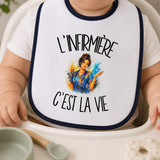 Bavoir Bébé L'infirmière c'est la vie