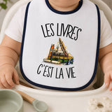 Bavoir Bébé Les livres c'est la vie