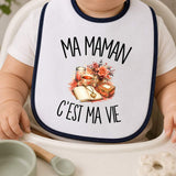 Bavoir Bébé Ma maman c'est ma vie