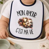 Bavoir Bébé Mon amour c'est ma vie