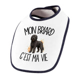 Bavoir Bébé Mon Briard c'est ma vie