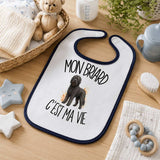 Bavoir Bébé Mon Briard c'est ma vie