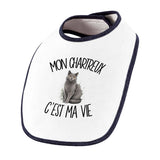 Bavoir Bébé Mon Chartreux c'est ma vie