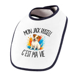 Bavoir Bébé Mon Jack Russell c'est ma vie