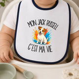 Bavoir Bébé Mon Jack Russell c'est ma vie