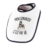 Bavoir Bébé Mon Schnauzer c'est ma vie