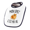 Bavoir Bébé Mon Spitz c'est ma vie