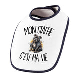 Bavoir Bébé Mon Staffie c'est ma vie