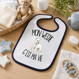 Bavoir Bébé Mon Westie c'est ma vie